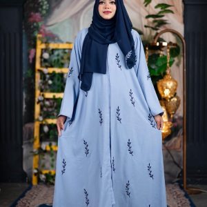 Black Zoom karchupi Abaya (Unstitched Fabric)