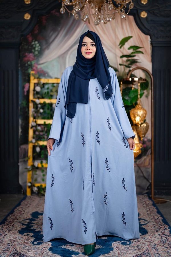 Black Zoom karchupi Abaya (Unstitched Fabric)